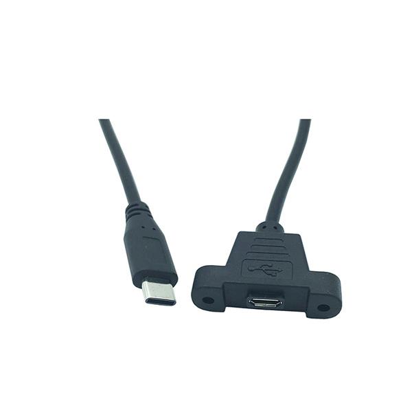panel mount 5 pin Micro usb to Type C cable.jpg