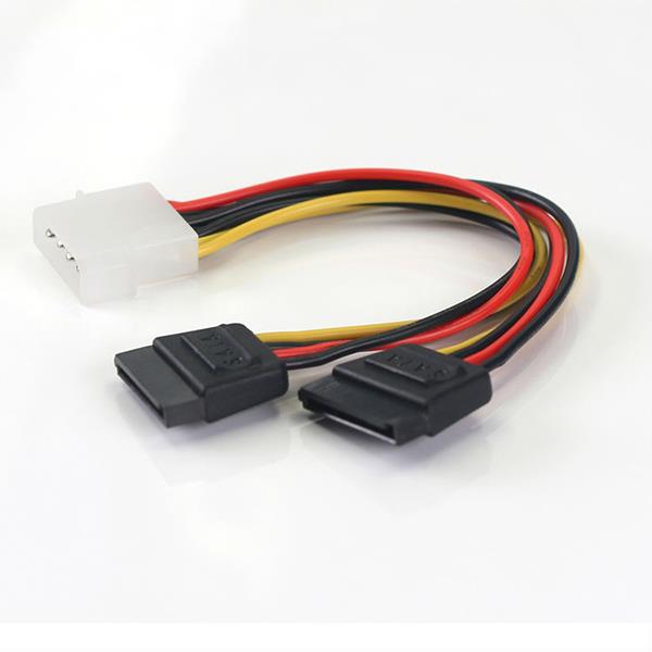 Molex 4-Pin to Dual 15-Pin SATA Power Cable