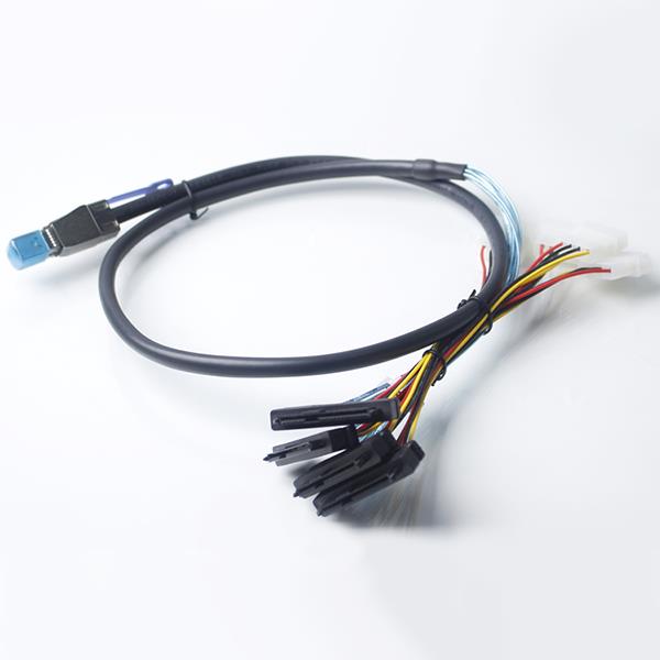 HD SFF-8644 to 4 x 29-Pin SFF-8482 Cable