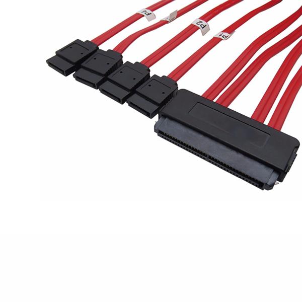 SFF-8484 to 4x SATA SAS Cable