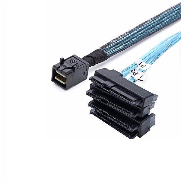 SFF-8643 to 4x29pin SFF-8482 connectors with SATA Power