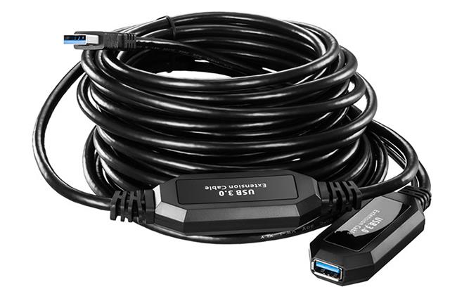 33ft USB 3.0 Active Extension Cable with AC Power Adapter