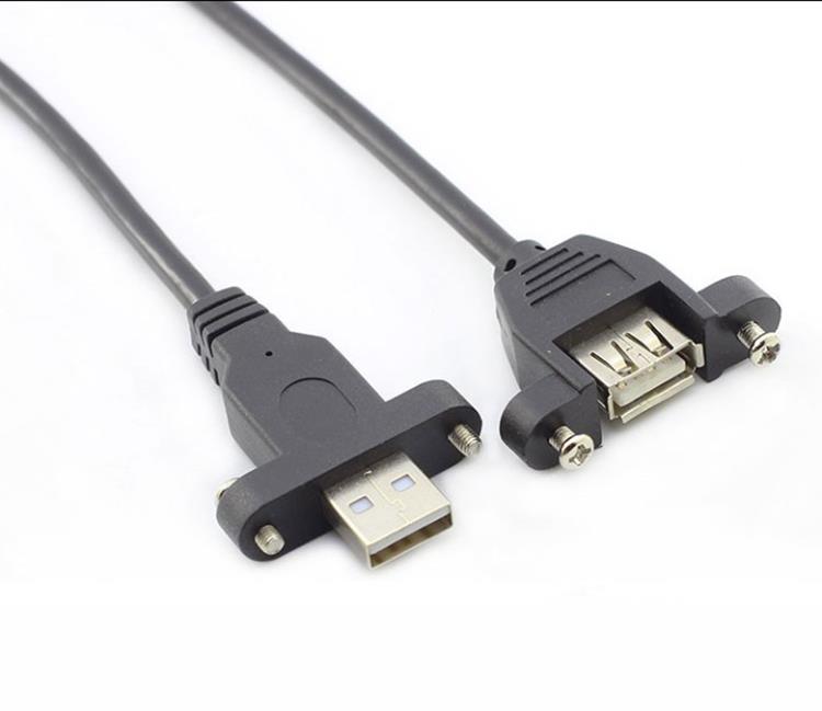 usb 2.0 A male cable with screw locks