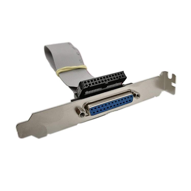 DB25 Pin to IDC 26p Socket Motherboard Bracket Cable