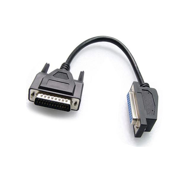 90 Degree DB25 Female To Male Serial Cable