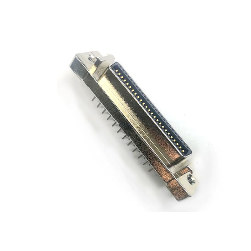 Vertical Mount MDR socket 50 Female SCSI Connector