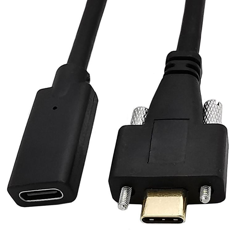 USB 3.1 Type C Male to Female Cable with Screws