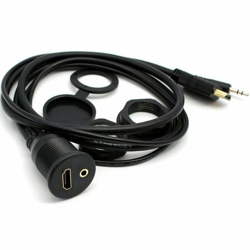 Waterproof 3.5mm HDMI Dash Flush Panel Mount Cable