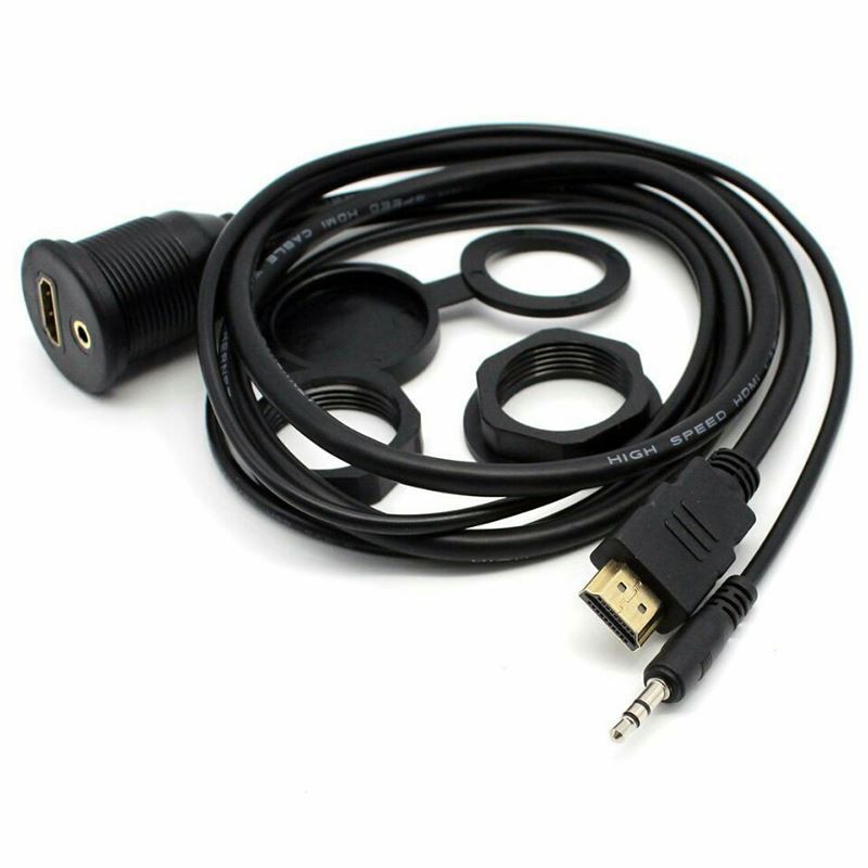 Waterproof HDMI+3.5mm AUX Panel Flush Mount Cable
