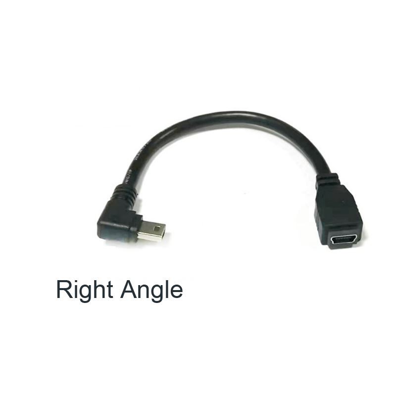 Mini USB2.0 5pin 90 Degree Male to Female Extension Cable