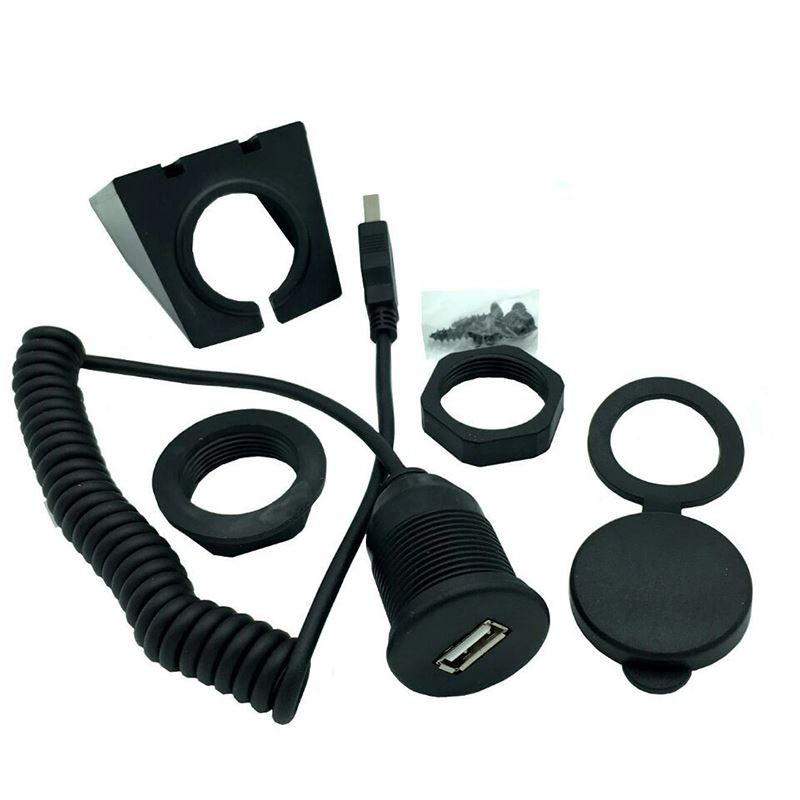 Waterproof USB 2.0 Car Dashboard Flush Mount Sprial Cable&nbsp;