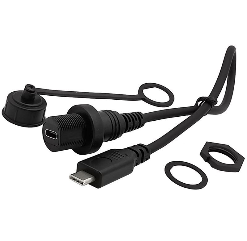 USB 3.1 Type C Male to Female AUX Car Mount Flush Cable