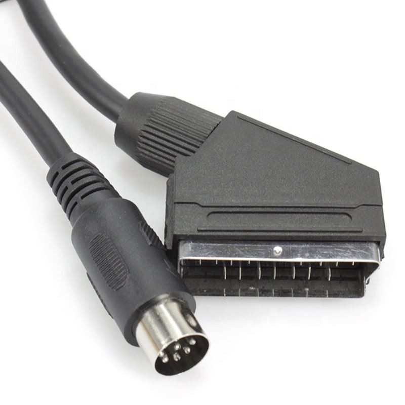 8 pin DIN plug to 21 pin Scart Plug Cable