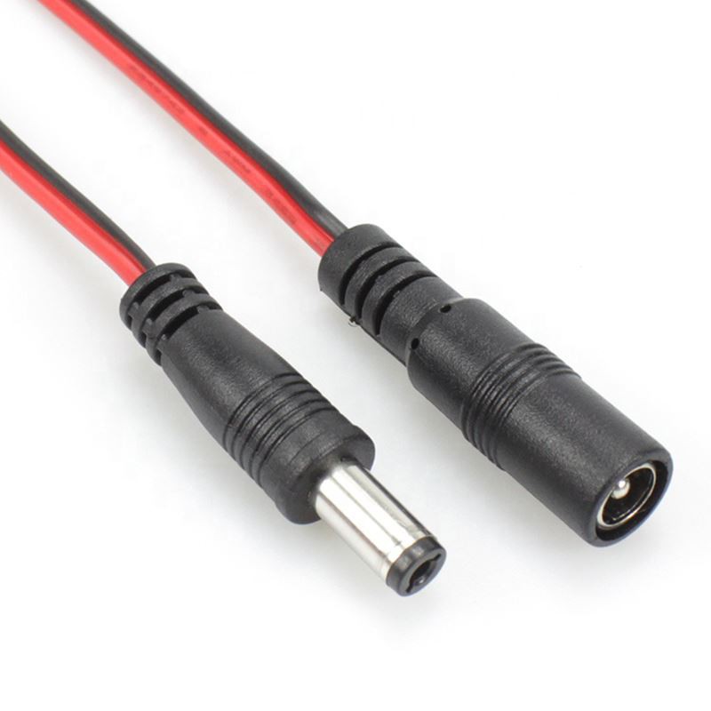 Black Red DC5521 Male to Female Power Cord Black Red DC5521 Male to Female Power Cord