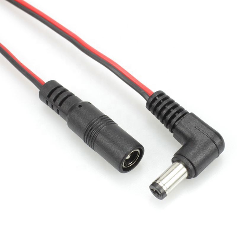 DC5.5x2.1 Angled to Straight Power Extension Cable
