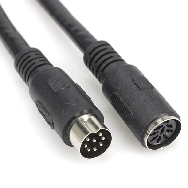 Big Din 8 pin male to female extension cable