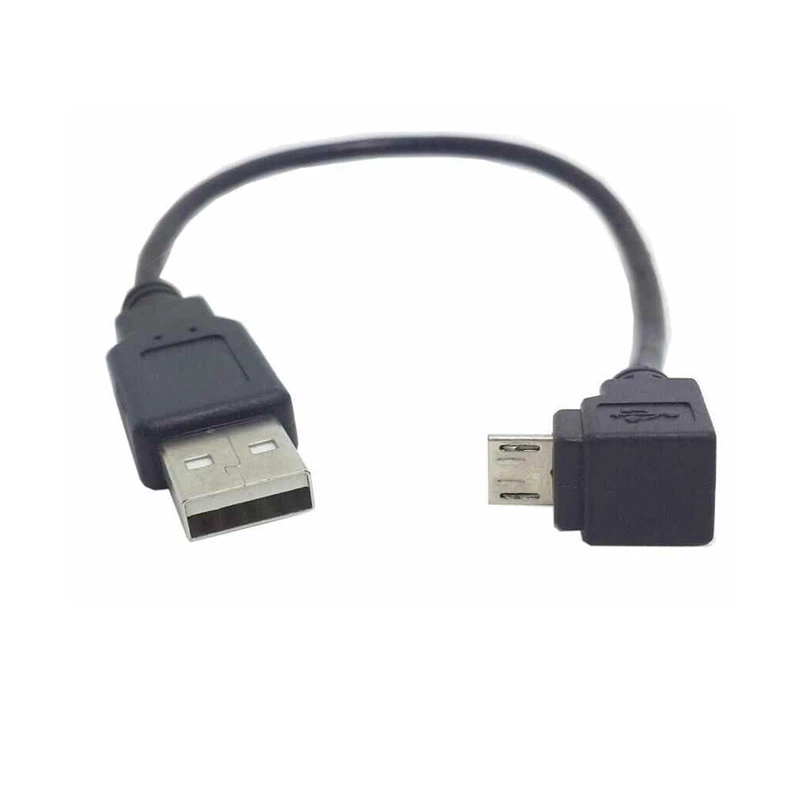 5 pin Micro USB Down Angled 90 Degree to USB 2.0 Data Charge Cord