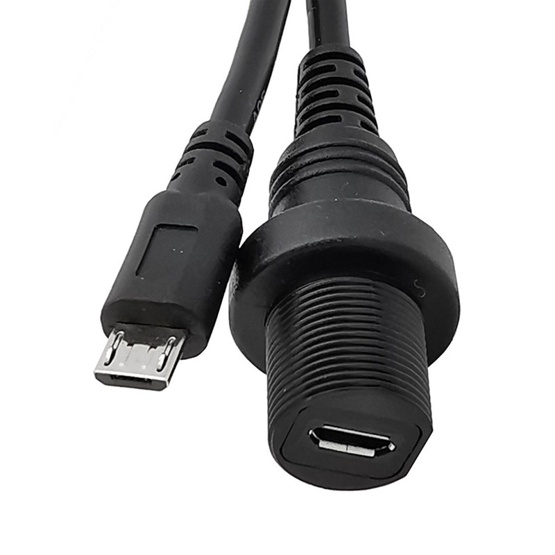 Waterproof 5pin Micro USB 20 Male to Female Panel Mount Connector Cord Waterproof 5pin Micro USB 20 Male to Female Panel Mount Connector Cord