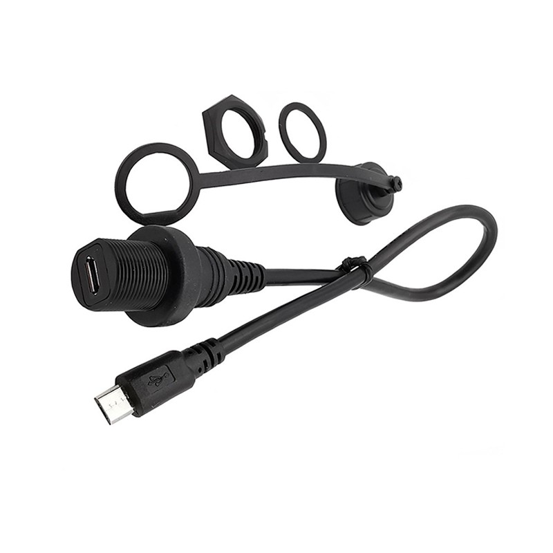Waterproof Dustproof USB20 Micro B Type Male to Female Cable Waterproof Dustproof USB20 Micro B Type Male to Female Cable