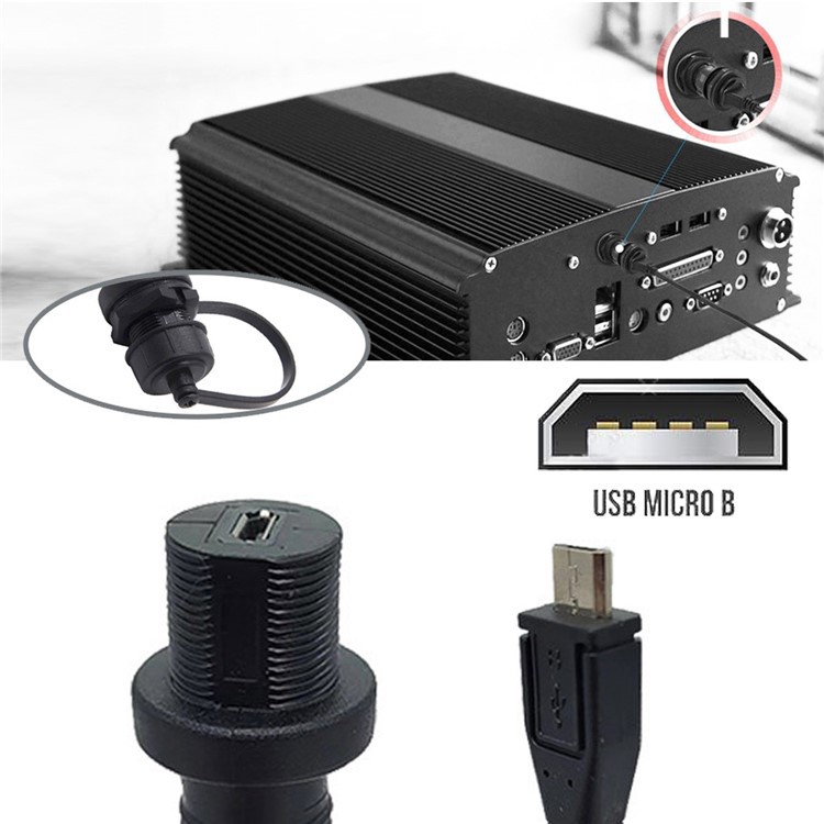 Waterproof USB20 Micro B dustproof cable Waterproof USB20 Micro B dustproof cable