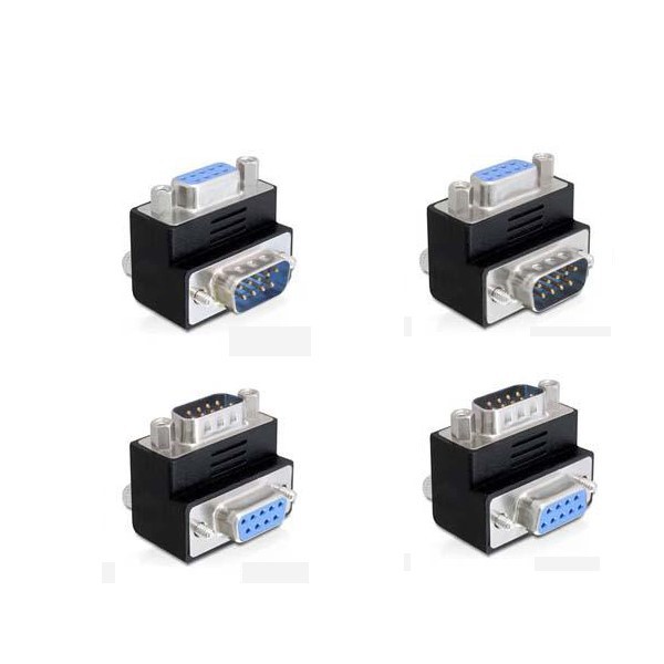 D-Sub RS232 9Pin Male 90 Degree to Female Extension Adapter D-Sub RS232 9Pin Male 90 Degree to Female Extension Adapter