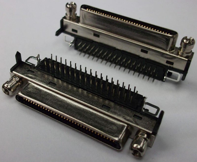 VHDCR-68-01-M-RA 90 degree VHDCI68 female connector for PCB VHDCR-68-01-M-RA 90 degree VHDCI68 female connector for PCB