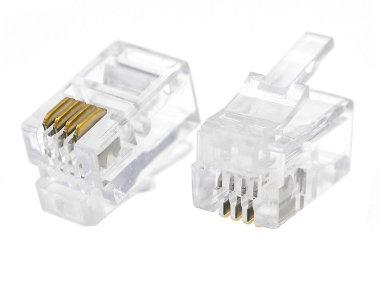 4P4C RJ9 male telphone connector 4P4C RJ9 male telphone connector