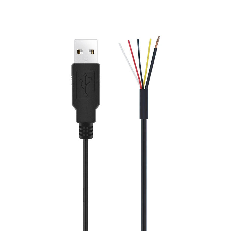 28AWG 4 wires USB 20 Type A male to open end pigtail cable with drain wire 28AWG 4 wires USB 20 Type A male to open end pigtail cable with drain wire