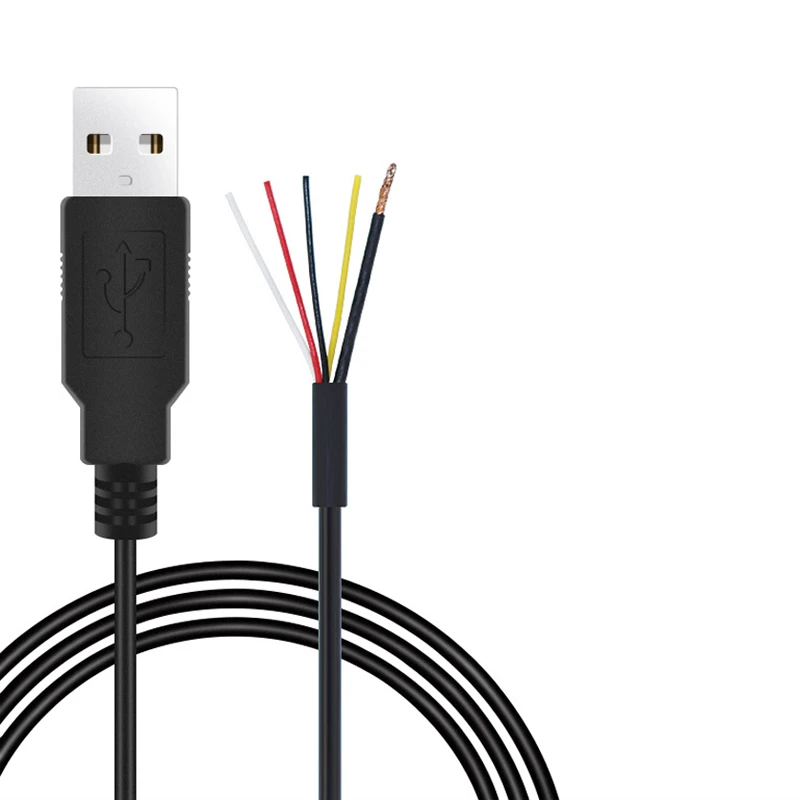 USB 20 Male Plug 4pin Bare Wire Power Data Cable DIY Pigtail Cable USB 20 Male Plug 4pin Bare Wire Power Data Cable DIY Pigtail Cable