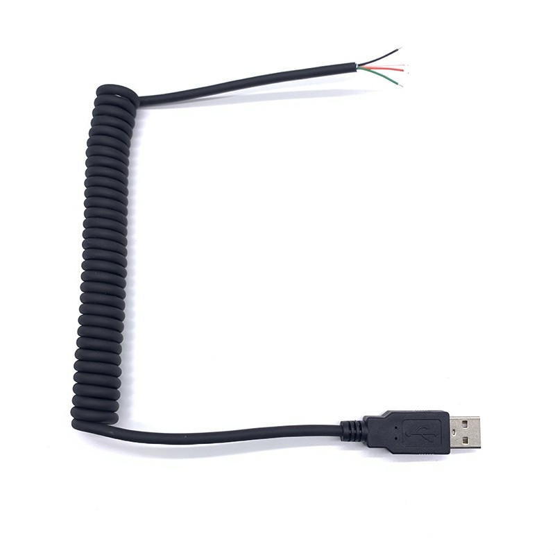 Retractable USB20 A Plug to Bare Wire Open End Tinned Cable Retractable USB20 A Plug to Bare Wire Open End Tinned Cable