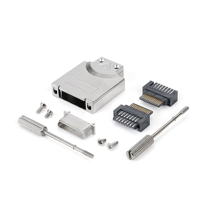 080mm pitch solder type VHDCI 28 pin male connector with metal cover 080mm pitch solder type VHDCI 28 pin male connector with metal cover