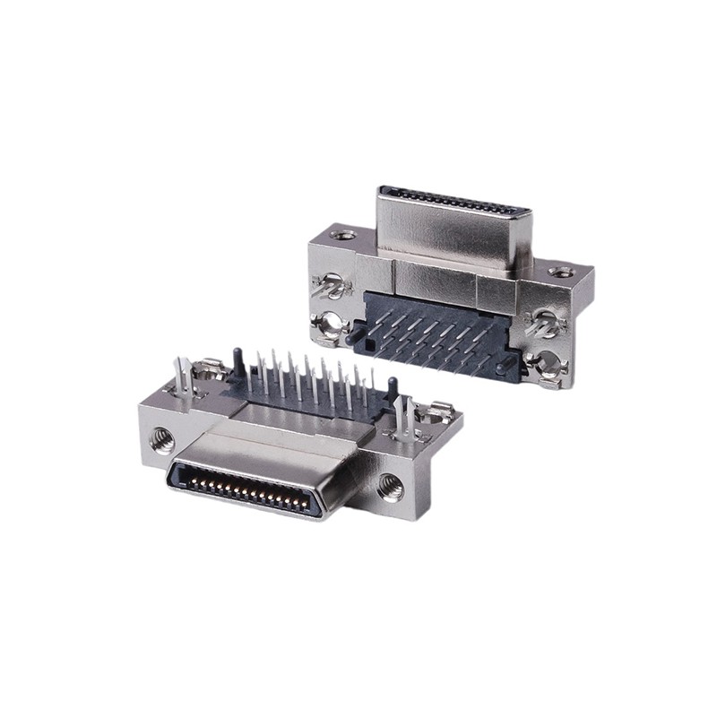 right angle VHDCI 28 pin female PCB connector right angle VHDCI 28 pin female PCB connector