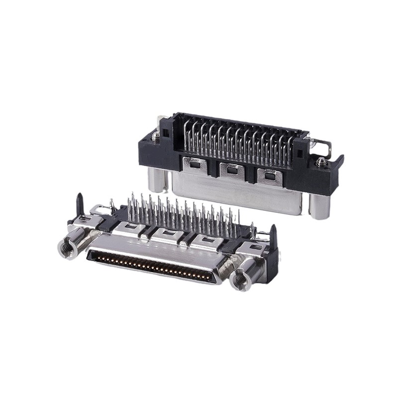 right angle VHDCI 50 pin female connector right angle VHDCI 50 pin female connector