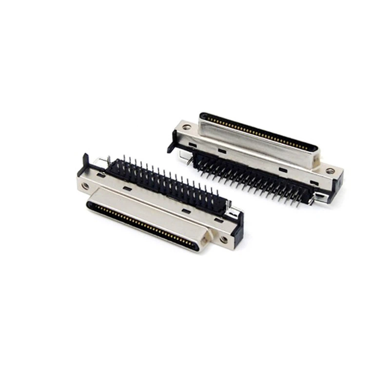 Headers right angle VHDCI 68 pin female scsi 5 connector with screw bracket Headers right angle VHDCI 68 pin female scsi 5 connector with screw bracket