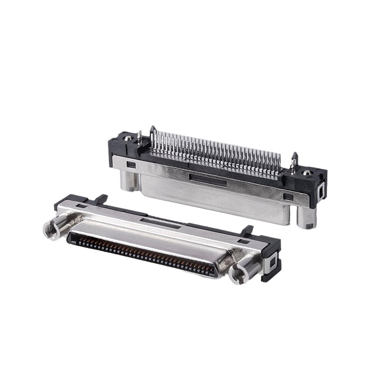 VHDCI 68pin female 180 degree PCB Clip Type Connector VHDCI 68pin female 180 degree PCB Clip Type Connector