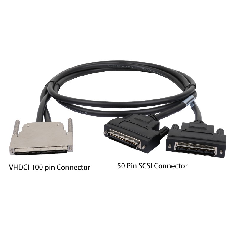 VHDCI-100-Pin to 2x MDR 50-pin cable VHDCI-100-Pin to 2x MDR 50-pin cable