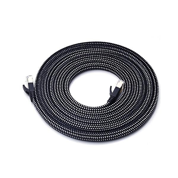 Flat Knitted Cat 7 RJ45 10Gbps Ethernet Cable