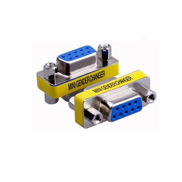 Straight Connection DB9 female to female gender charger Adapter