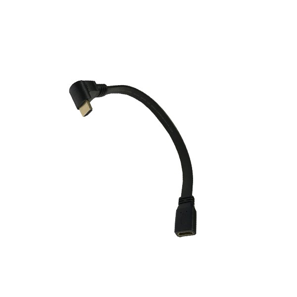 Down Angle HDMI Male To Female Flat Cable
