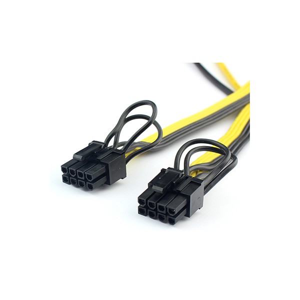 PCIe 8pin 6+2pin Graphics Video Card DIY Splitter Power Cable Cord for Bitcoin Litecoin RIG Mine