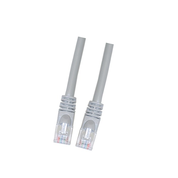 Molded Boot Cat5e Gray Ethernet Crossover Cable