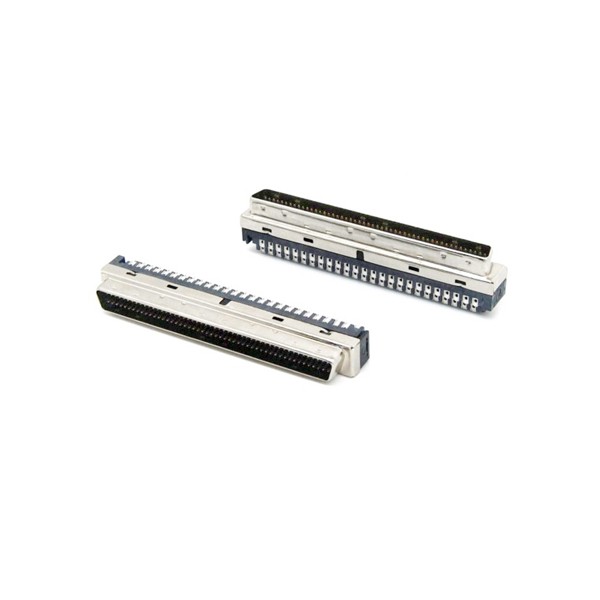 1.27mm SCSI ii HD50 pin male solder connector