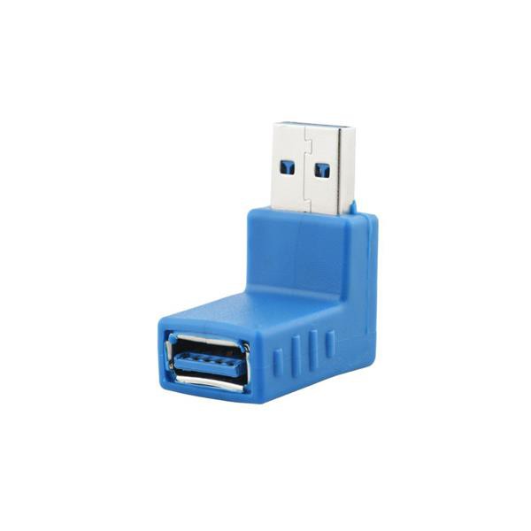 Left Angle USB 3.0 A Male To A Female Plug Adapter