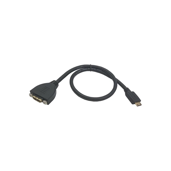 Mini HDMI Male To HDMI Female Panel Mount Cable