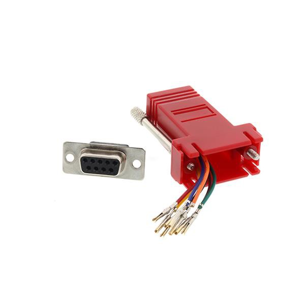 Red Db9 Female To Rj45 Ethernet Adapter