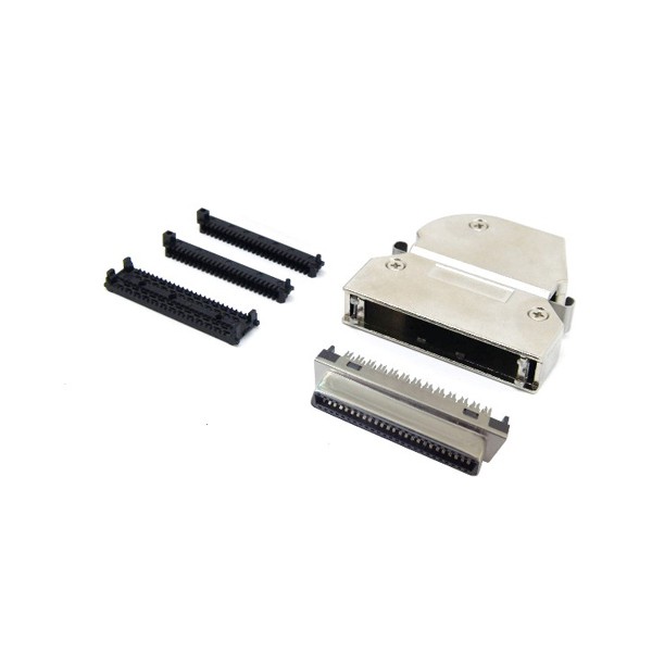 CN50 female cable connector with angled exit hood