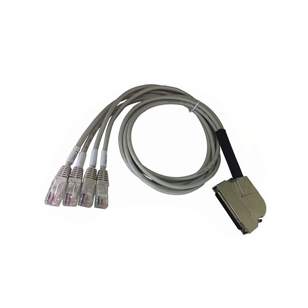 Right Angle MDR 68 To 4 Ports RJ45 Cable
