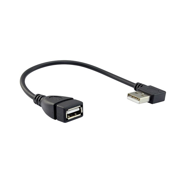 Right Angle USB 2.0 A Male To Female Cable