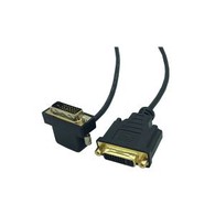 90 Degree DVI 24+1 Male To DVI 24+5 Female Cable