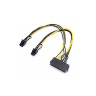 ATX 24-Pin Female To Dual 6-Pin PCI-E Male Power Adapter